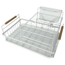 Escorredor De Louças Com Bandeja Grande BREMEN Branco MEK