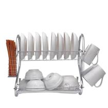 Escorredor de Louças com Porta Copos Talheres Pratos de Metal Pia Cozinha Organizador Prático Resistente 2 Andares Decoração Casa Escorredor de Louças com Porta Copos Talheres Pratos de Metal Pia Cozinha Organizador Prático Resistente 2 Andares Decoração Casa