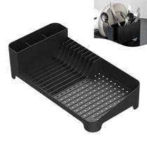 Escorredor De Louças Compacto Porta Pratos Copos Talheres De Bancada Pia Cozinha - EL 505PTF Ou Escorredor De Louças Compacto Porta Pratos Copos Talheres De Bancada Pia Cozinha - EL 505PTF Ou