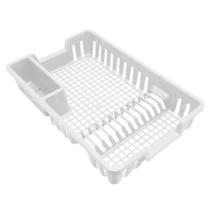 Escorredor de Louças Cozinha Plástico Preto - 12 Pratos