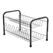 Escorredor De Louças Cozinha Porta Copo Talher Duplo Preto Escorredor De Louças Cozinha Porta Copo Talher Duplo Preto