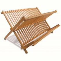 Escorredor de louças de bambu duplo dobrável p/ 20 pratos - CLINK COMERCIO DE IMPORTACAO E EXPORTACAO LTD
