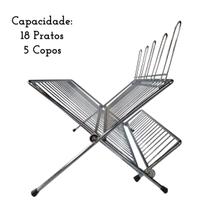 Escorredor De Louças Dobrável Articulado Pratos Copos Talher