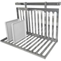 Escorredor de Louças Dobrável Suspenso 12 Pratos Aço Inox Haus Fixo de Parede Domama Escorredor de Louças Dobrável Suspenso 12 Pratos Aço Inox Haus Fixo de Parede Domama