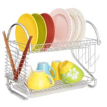 Escorredor de Louças Duplo Cromado Organização e Praticidade para Sua Cozinha