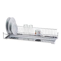 Escorredor de louças fixo aéreo c/ bandeja schmitt 57 cm cromado