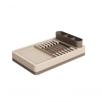 Escorredor De Louças Flat 42 X 26 X 10 Cm Warm Gray E Light Gray Coza