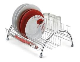 Escorredor De Louças Mini Arco Cromado 11 Pratos Madefer Escorredor De Louças Mini Arco Cromado 11 Pratos Madefer