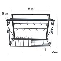 escorredor de louças paneleiro design ferro suporte de parede prateleira cozinha decoração ganchos peduradores panelas xícaras utensílios