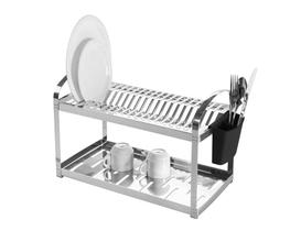 Escorredor de Louças para 20 pratos Inox com Escorredor de Talheres Suprema 2099120 Brinox