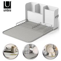Escorredor de louças portátil com tapete microfibra Sling - Umbra Escorredor de louças portátil com tapete microfibra Sling - Umbra
