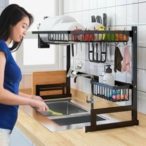 Escorredor de louças suspenso 65 cm rack organizador de pia linha casa moderna