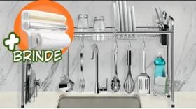 Escorredor De Louças Suspenso Inox Ajustável Arthi + Brinde 4208