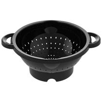 Escorredor de Macarrão Alça Preto 35,5 x 21 x 11 cm Plástico resistente,atóxico livre BPA- UninJet