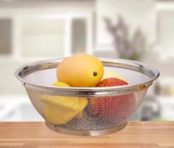 Escorredor de Macarrão Alimmentos Cesta Para Frutas Aço Inox Multiuso 22cm Escorredor de Macarrão Alimmentos Cesta Para Frutas Aço Inox Multiuso 22cm