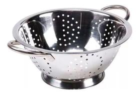 Escorredor De Macarrão Legumes Massas Aço Inox Alça 24 Cm