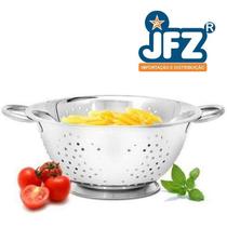 Escorredor De Massas Com Alças Em Aço Inox 24cm - JFZ IMPORT