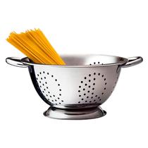 Escorredor De Massas Macarrão 24cm C/Alças Aço Inox Premium Escorredor De Massas Macarrão 24cm C/Alças Aço Inox Premium