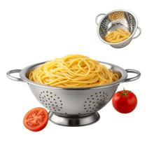 Escorredor De Massas Macarrão Alimentos Em Aço Inox 32cm Escorredor De Massas Macarrão Alimentos Em Aço Inox 32cm