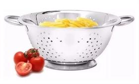 Escorredor De Massas Macarrão Em Inox Com Alça 24 Cm