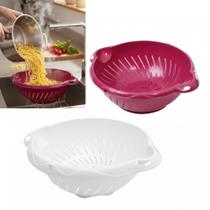 Escorredor de massas macarrao legumes arroz frutas resistente alças cozinha utensilio domestico peneira lava tudo plasti Escorredor de massas macarrao legumes arroz frutas resistente alças cozinha utensilio domestico peneira lava tudo plasti