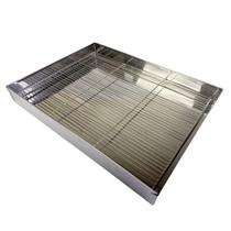 Escorredor de Óleo Fritura Inox 30x40 com Grade Reforçada Escorredor de Óleo Fritura Inox 30x40 com Grade Reforçada