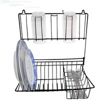 Escorredor De Parede Suspenso De Prato Louça Dobrável Preto Escorredor De Parede Suspenso De Prato Louça Dobrável Preto