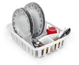 Escorredor De Pia 10 Pratos Retangular Várias Cores Usual plastic