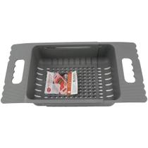 Escorredor De Pia Plástico Ajustável Multiuso Alça Retrátil Escorredor De Pia Plástico Ajustável Multiuso Alça Retrátil