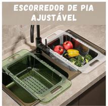 Escorredor de Pia Retrátil Ajustável Cesto Multiuso Sortido Cozinha