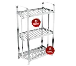 Escorredor de prato e copo industrial aço inox Mak Inox