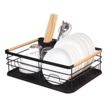 Escorredor De Pratos Com Bandeja Preto - Dolce Home Escorredor De Pratos Com Bandeja Preto - Dolce Home