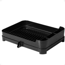 Escorredor de Pratos Louça C/ Bandeja 40,5X32X10,5 Fly Preto