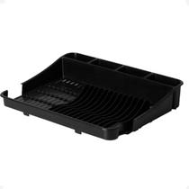 Escorredor de Pratos Louças C/ extensor de Tamanho Fly Preto