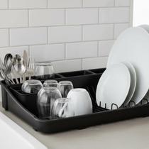 Escorredor De Pratos Louças Com Extensor Fly Preto