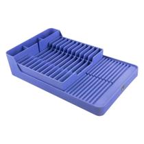 Escorredor de Pratos Louças Talheres Crippa com Parte Superior Removível Azul Madrugada Escorredor de Pratos Louças Talheres Crippa com Parte Superior Removível Azul Madrugada