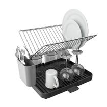 Escorredor de Pratos Metal Porta Talheres Organizador Cozinha Resistente Grande Capacidade Secagem Rápida Design Moderno Escorredor de Pratos Metal Porta Talheres Organizador Cozinha Resistente Grande Capacidade Secagem Rápida Design Moderno