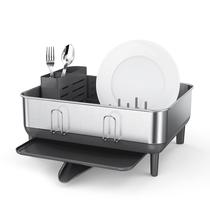 Escorredor de pratos simplehuman Compact Kitchen com bico giratório Escorredor de pratos simplehuman Compact Kitchen com bico giratório