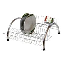 Escorredor de Pratos Tubular Meia Lua 15 Pratos e 6 Copos