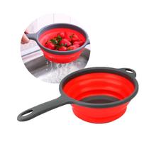 Escorredor De Silicone De Cozinha Dobrável Frutas Vermelho