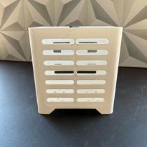 Escorredor de talheres de plástico branco com 2 divisórias para cozinha porta talher decorativo mesa posta retangular