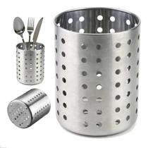 Escorredor De Talheres Inox Porta Utensílios Grande De Mesa