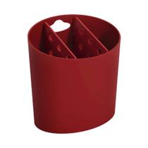 Escorredor de Talheres Oval Coza Basic Vermelho Bold Brinox - 10840/0465 Escorredor de Talheres Oval Coza Basic Vermelho Bold Brinox - 10840/0465