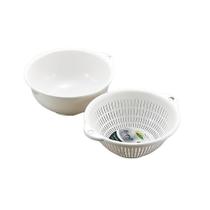 Escorredor Duplo com Bacia Branco de plástico 1.1 litros