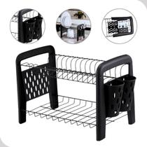 Escorredor duplo desmontável black coznha compacta