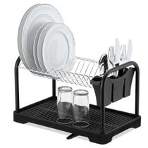 Escorredor Duplo Porta Talheres Pratos Copos Bandeja Arthi
