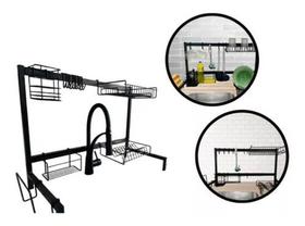 Escorredor E Organizador Kitchen Rack Pia Cozinha 82 Cm Aço - DICARLO