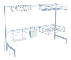 Escorredor E Organizador Kitchen Rack Pia Cozinha 82cm Branc