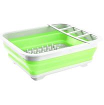 Escorredor e Secador de Louça de Plástico com Silicone Retrátil - KOPECK