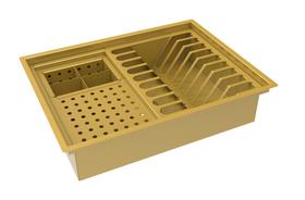 Escorredor Embutido Calha Inox Úmida 43x33cm Dourado Escorredor Embutido Calha Inox Úmida 43x33cm Dourado